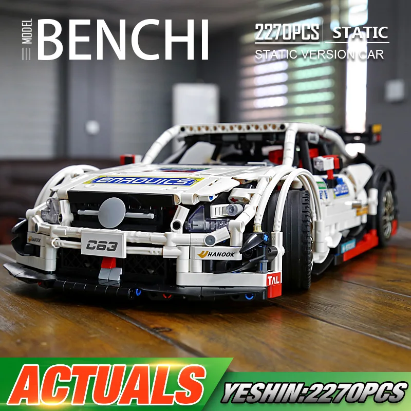 MOULD KING 13075 высокотехнологичные автомобили игрушки модель модели APP RC C63 белые