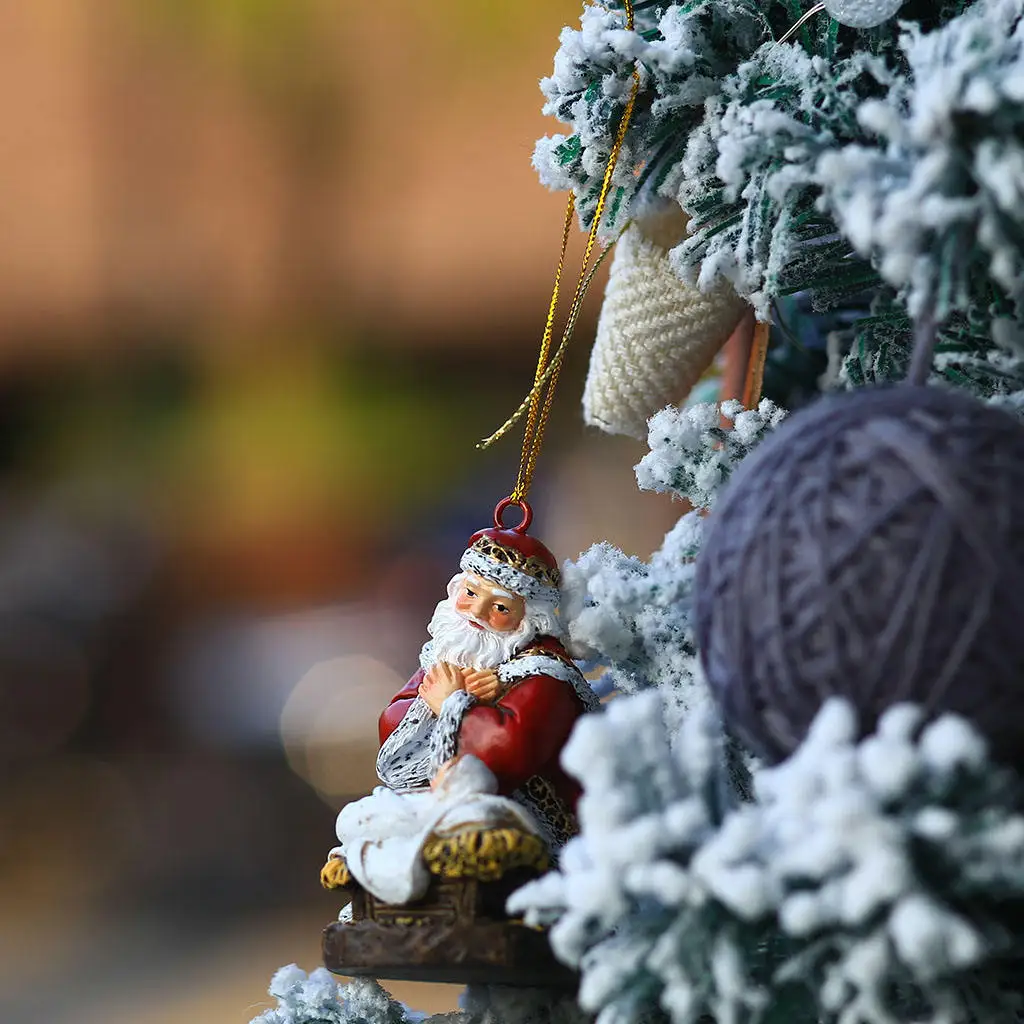 Подвеска с лентой в виде Санта-Клауса |