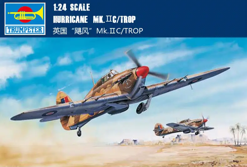 

US Stock 1/24 Trumpeter 02416 Hawker Hurricane Mk.IIC/Trop Fighter Aircraft Model Kit TH05723-SMT5