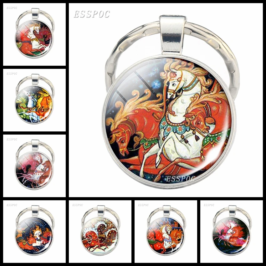 Русский Рождественский брелок для ключей с изображением лошади модные украшения