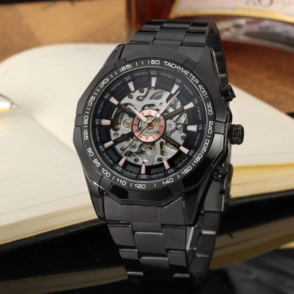 

2018 Male Watches WINNER automatic Watch Brand Luxury Men's Classic Stainless Steel Self Wind Skeleton Mechanical Watch Clock