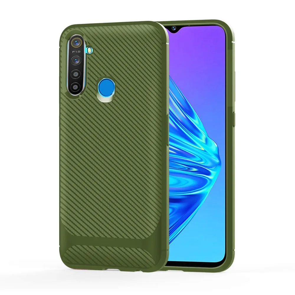 Чехол для телефона Oppo Realme XT X2 K5 тонкий ТПУ силиконовый мягкий углеродный волоконный защитный противоударный чехол
