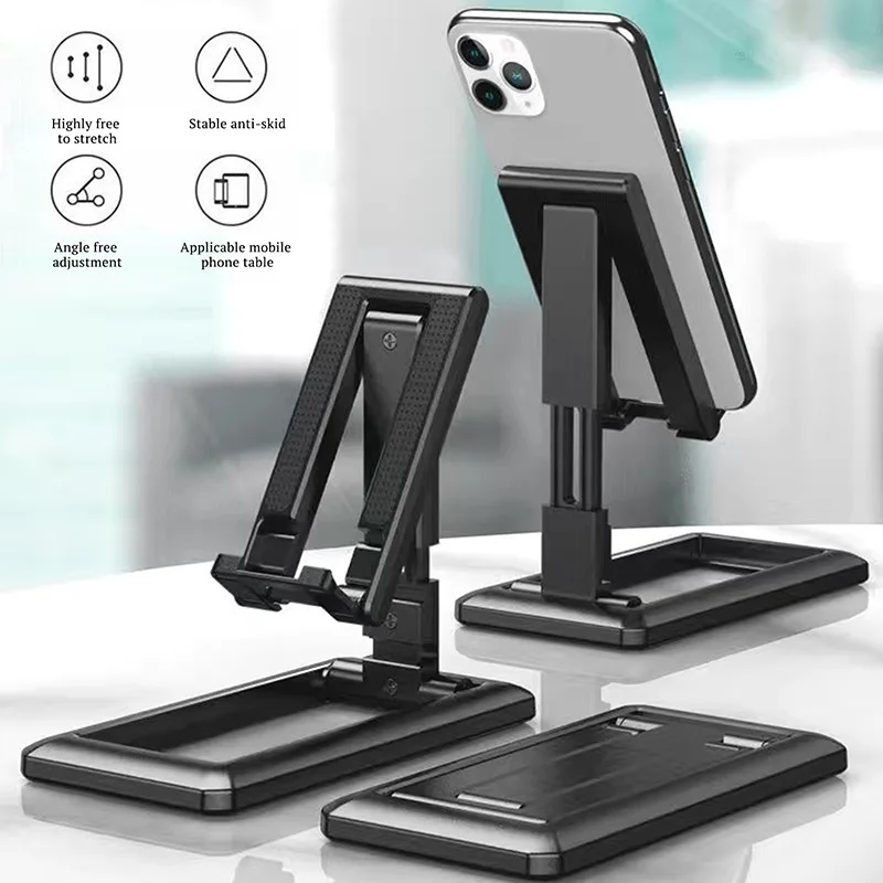 

Adjustable Cell Phone Stand Desk Holder Ipad Mobile Phone Desktop Support Bracket Telescopic Tablet Rack For iPhone Samsung