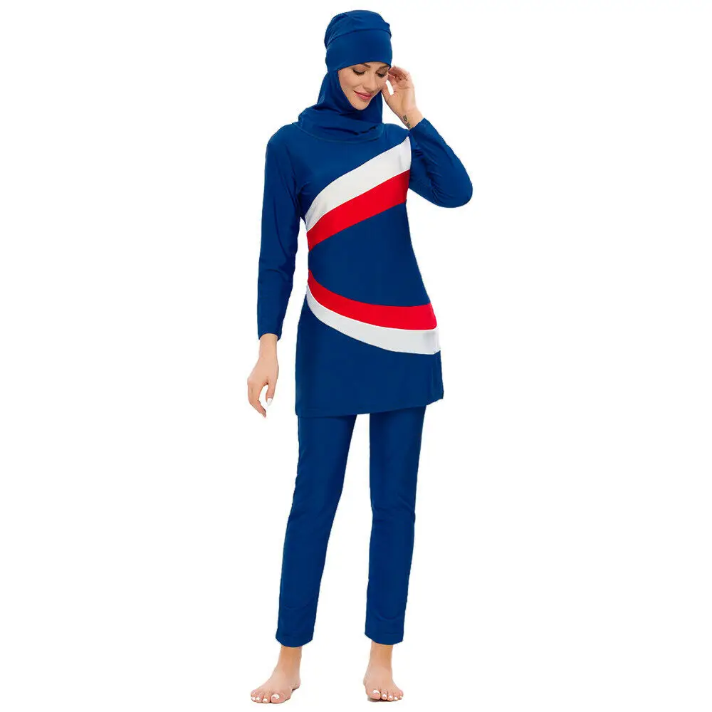 Исламский мусульманский женский купальник Burkini Купальник с капюшоном полным