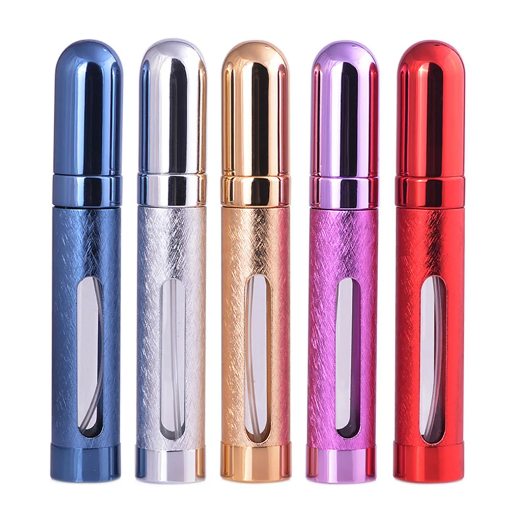 

5ml Mini Portable Travel Refillable Perfume Atomizer Bottle Perfume bottle For Spray Scent Pump Case Empty Cosmetic Containers
