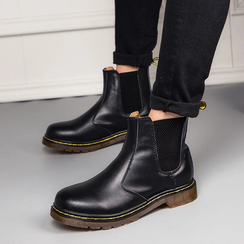 

okkdey Martin boots winter 2020 new trend fashion Korean casual shoes high-top all-match couple Chelsea boots