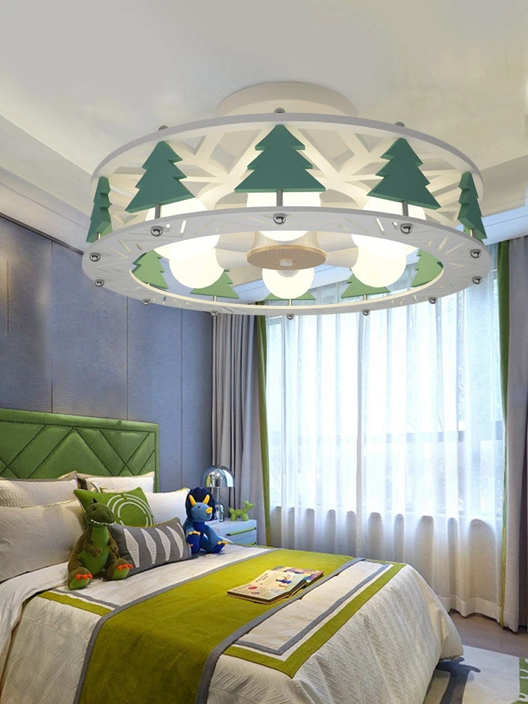 

Children's lamp Christmas tree carousel ceiling lamp LED princess bedroom E27 boys and girls creative cartoon polar bears