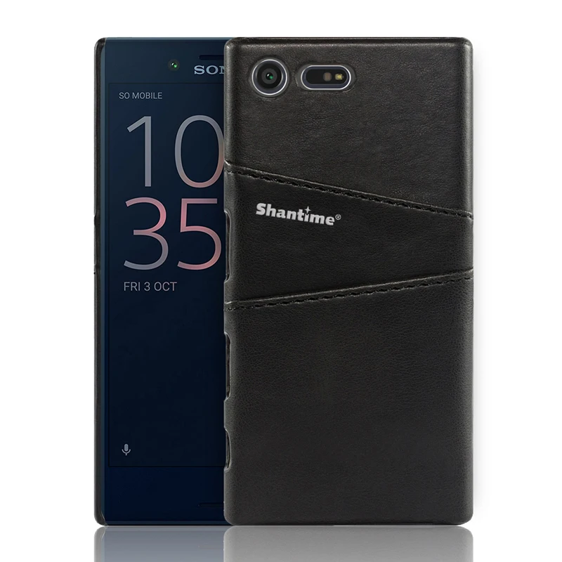 BLACK Для sony Xperia X Compact XZ Премиум кожаный чехол для sony Xperia XZ1 Compact XZ1 деловой кошелек с отделениями для карт чехол для телефона - Цвет: BLACK