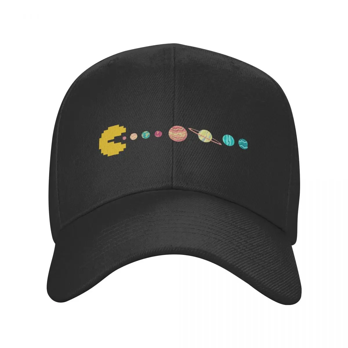 

Men Women Solar System GAME OVER Hat Vintage Baseball Cap Snapback Caps Sun Eating All Planets Hat Breathable Golf Hats Summer