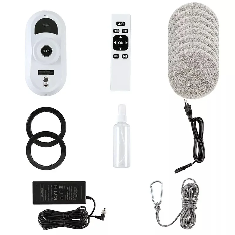 

80W Window Cleaner Robot Electric Glass Household Remote Control Vacuum Cleaner Double Disc Cleaner Large Suction Automatic