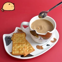 coffee cup saucer spoon set ceramic couple korean exquisite cat cute afternoon tea tableware with tray mugs dish %d0%bf%d0%be%d1%81%d1%83%d0%b4%d0%b0