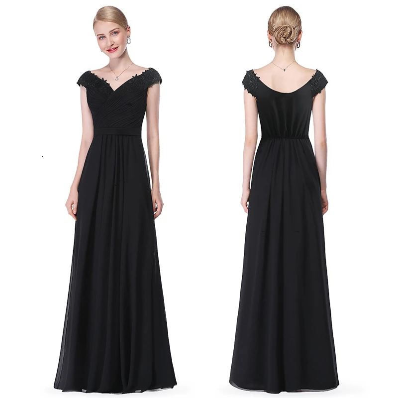 Robe De Soiree EB23368 элегантное ТРАПЕЦИЕВИДНОЕ вечернее платье с v-образным вырезом и аппликацией длинное красное торжественное свадебное платье размера плюс