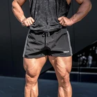 Спортивные мужские шорты для бега, повседневные быстросохнущие летние шорты для фитнеса, однотонные мужские Компрессионные шорты для фитнеса и бега