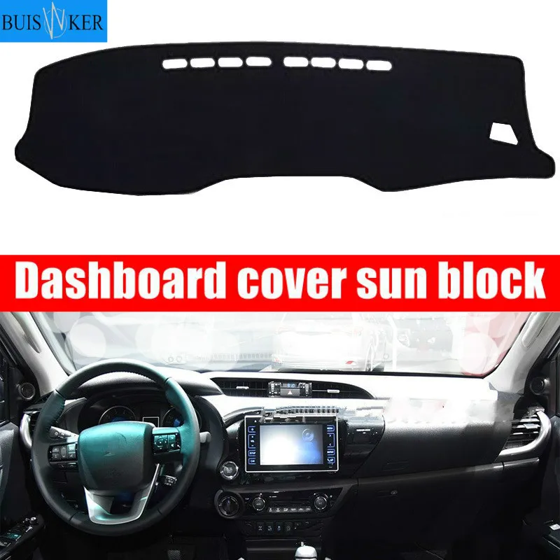 

Car Dashboard Cover For Toyota Hilux SR5 4x4 REVO Hi-Rider 2015 2016 2017 2018 Pad Carpet Dashmat Sun Shade Pad Auto Car Styling