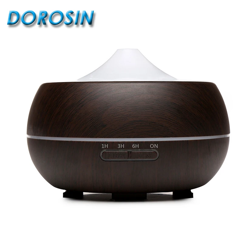 

300ml Wood Grain Aroma Diffuser Humidifier 100V-240V Ultrasonic Essential Oil Diffuser Colorful Light Mist Maker For Home