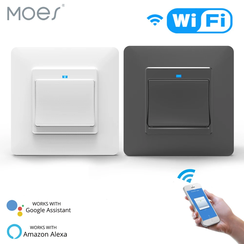 WiFi DE EU Смарт кнопочный переключатель 2 полосный мульти контроль 1/2/3 банды съемное