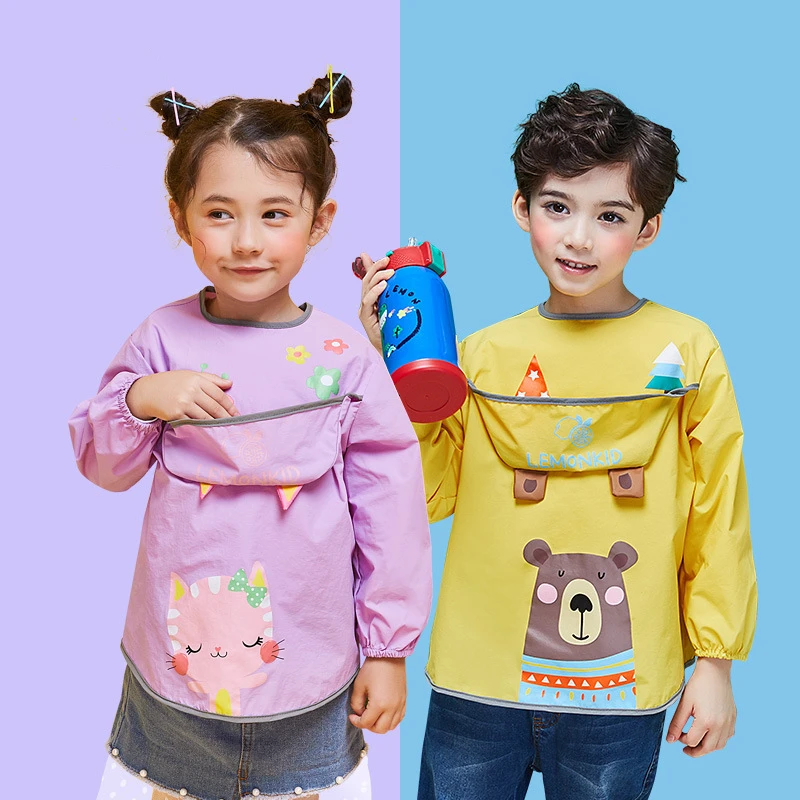 

Winter Children Waterproof Long Sleeve Painting Cooking Apron School Smock Learning Education Aprons Toys Birthday Gift