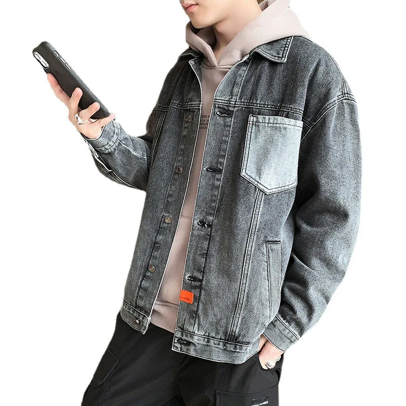 

Jeans jacket men's Spring Autumn New Korean fashion men's jacket casual men's jacket