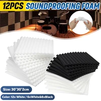 12x 30x30x2cm acoustic soundproofing foam tiles noise sound absorbing studio treatment wall panel soundproof foam