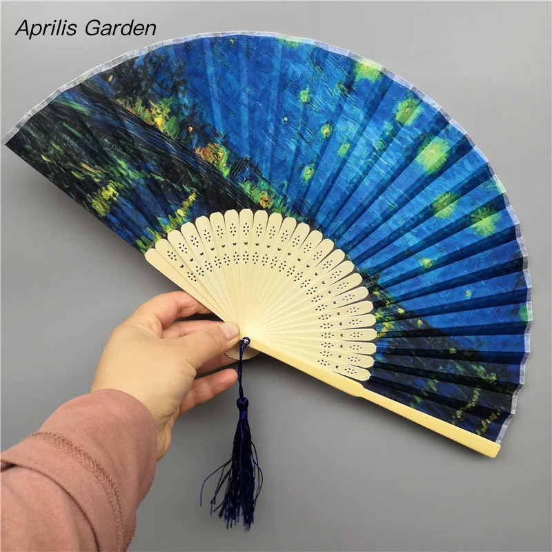 Женский односторонний веер в китайском стиле 6 дюймов ткань Ручной Веер