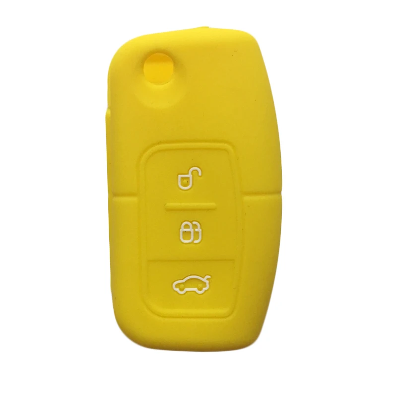 

for Ford C-MAX Silicone Key Remote Cover Case Protect for Ford Fiesta Focus 2 Ecosport Kuga Escape Car Flip Key Accessaries