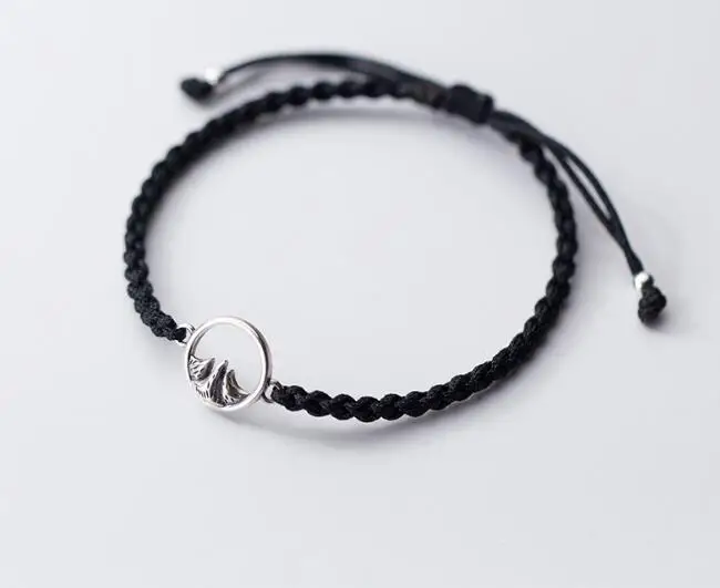 Подлинный 1p REAL. Серебряная и красная плетеная цепочка ручной работы подарок для