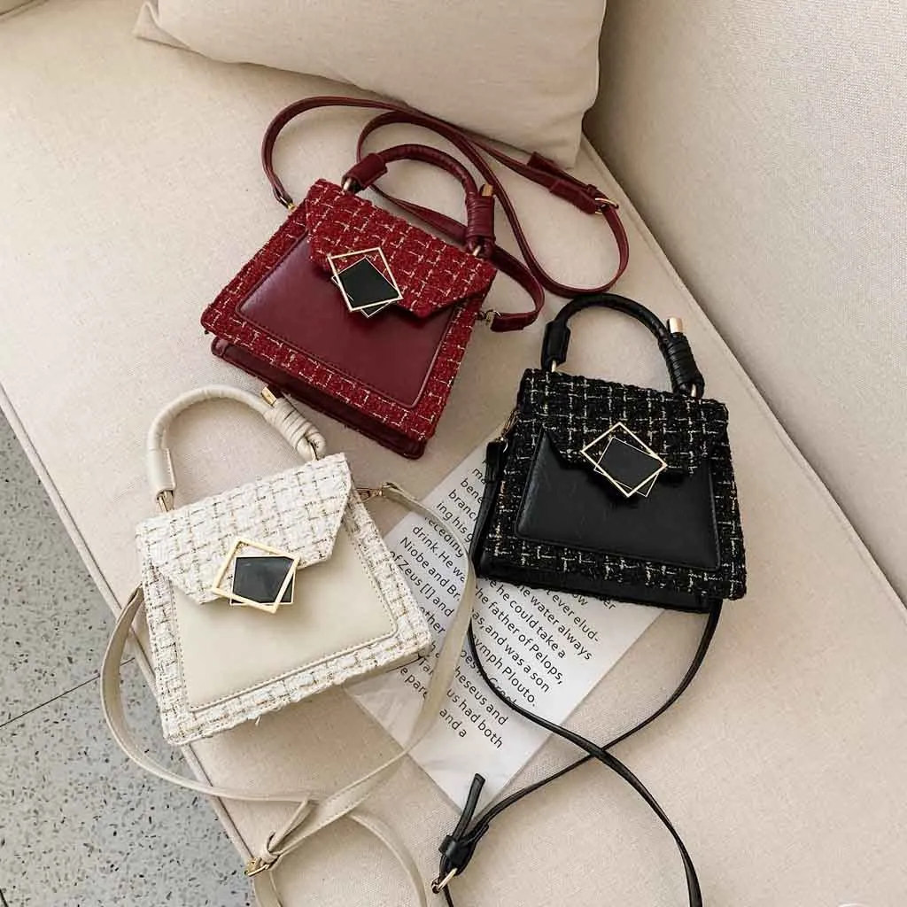 Женские сумки через плечо дикая мода шерстяная маленькая сумка для мобильного