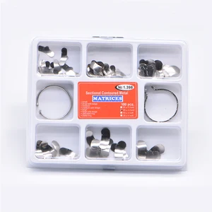 Зубные матрицы, контурные металлические сечения, 100 шт.компл., No.1.398 lmws 2 кольца, стоматологическое лабораторное оборудование, инструменты для замены зубов