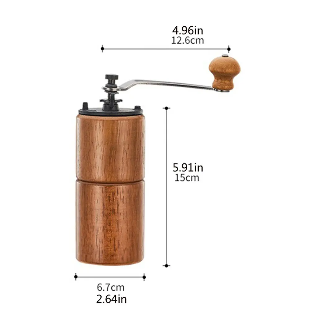 Solid Wood English Hand-Crank Coffee Machine With Adjustable Thickness Household Hand Manual Grinder | Бытовая техника