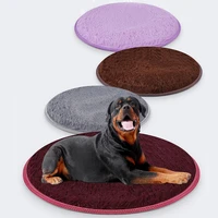 2019 new cong fee multi color dog cat pet bed diameter 60cm and 80cm round soft warm plush round bed waterproof dog seat mat
