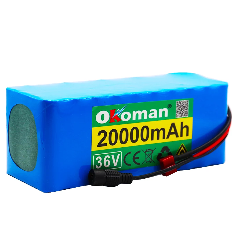 

36V 10S4P 20Ah 500W high power battery 42V 20000mAh 18650 lithium battery pack Ebike electric bicycle bicycle with BMS