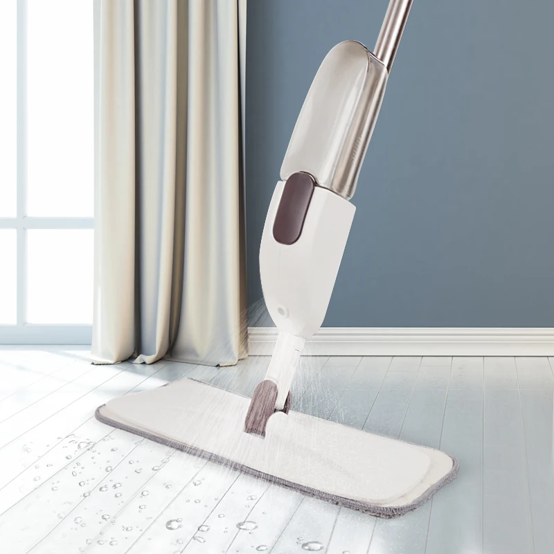 

Spray Flat Mops With 3Pcs Microfiber Pads Dry Wet Usage Magic Home Kitchen Bathroom Floor Mop Lazy Mops Household Cleaning Tools