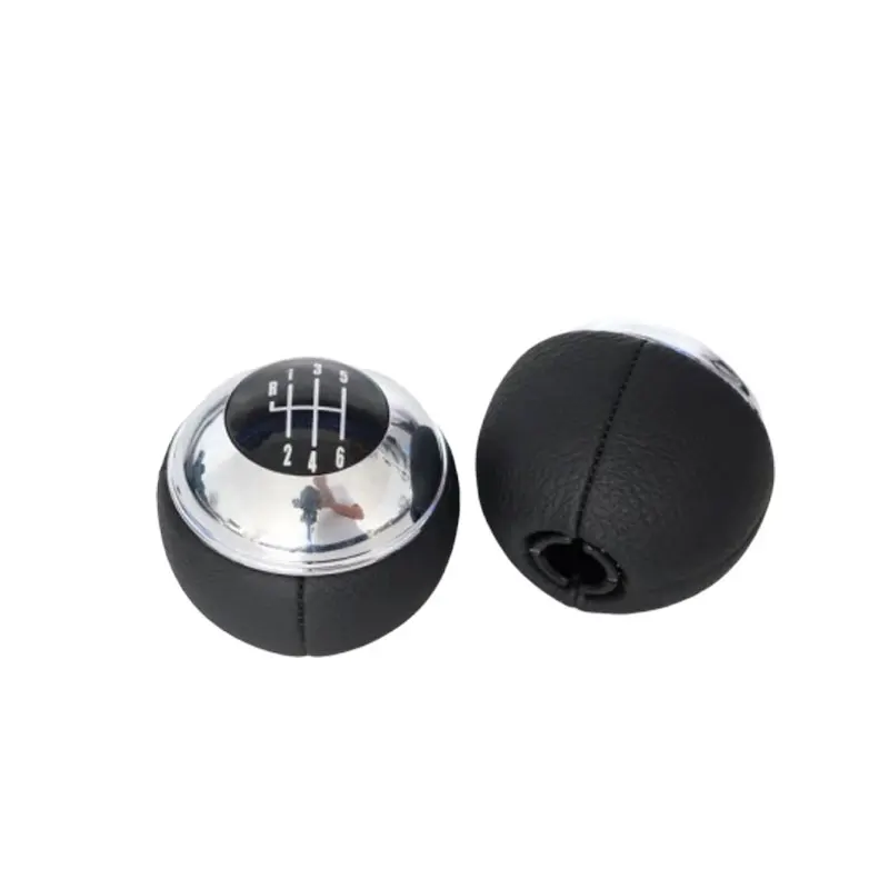 Manual 5 Speed 6 Gear Shift Knob Shifter Lever Leather Chrome For MINI R50 R52 R53 Cooper 2001-2008 25117542272 7540842 7542272 |
