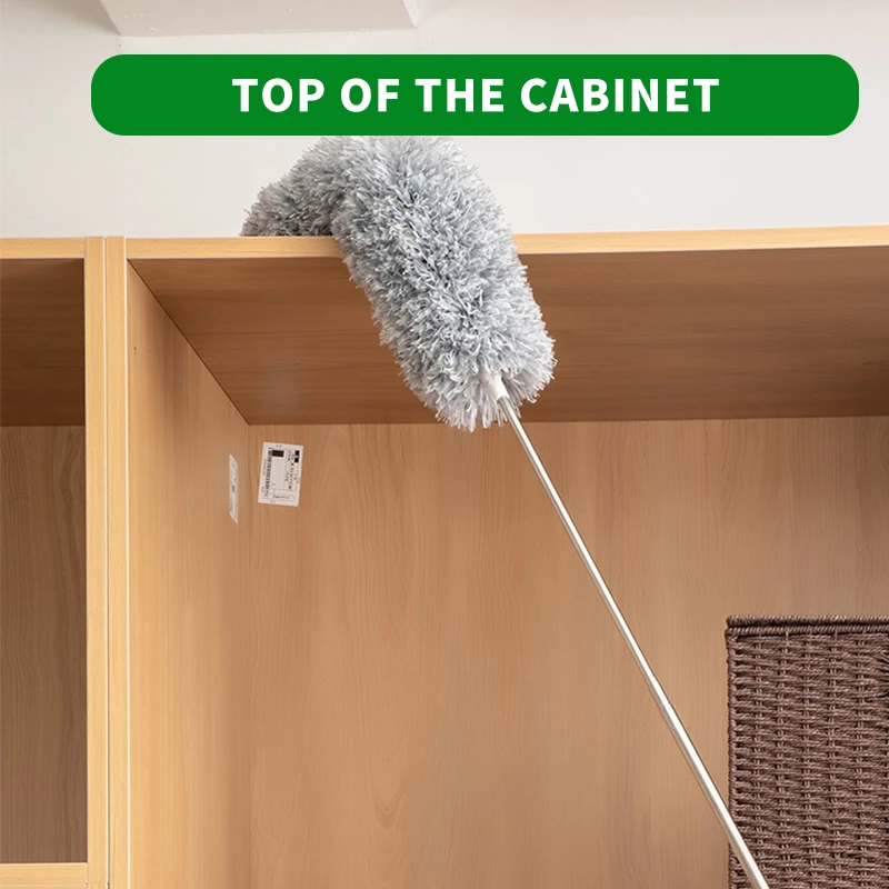 

1pcs 0.7m-2.5m Retractable Pole Easy Cleaning Extendable Duster Brush Removal Arbitrarily Bent Duster Household Cleaning Tools