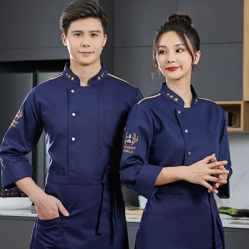 Оптовая Продажа унисекс кухонная Униформа шеф-повара хлебобулочная пищевая