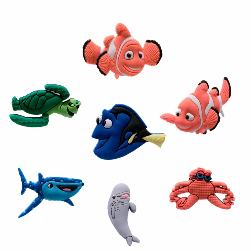 

1pcs Sea Animals PVC Shoe Charms Shoe accessories Shoe decoration Shoe Buckles Accessories Fit Bands Bracelets Croc JIBZ