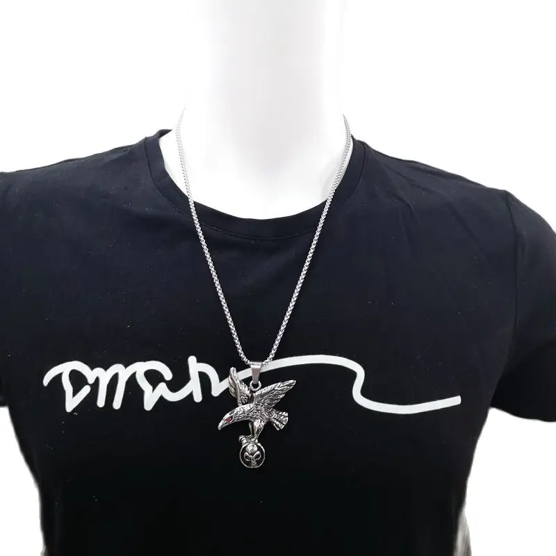 Новое мужское ожерелье в стиле хип-хоп античное из нержавеющей стали подвески