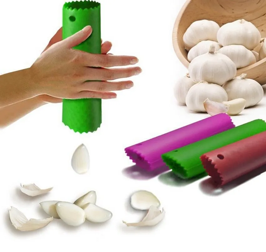 

1PC Magic Silicone Garlic Peeler Useful Kitchen Dining Tool Gadget Color Random Cooking Tools Thickening Durable Utensils