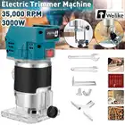 Беспроводной Электрический фрезерный станок Wolike для гравировки и Обрезки Дерева, фрезерный станок для дерева, аккумулятор Makita 18 в