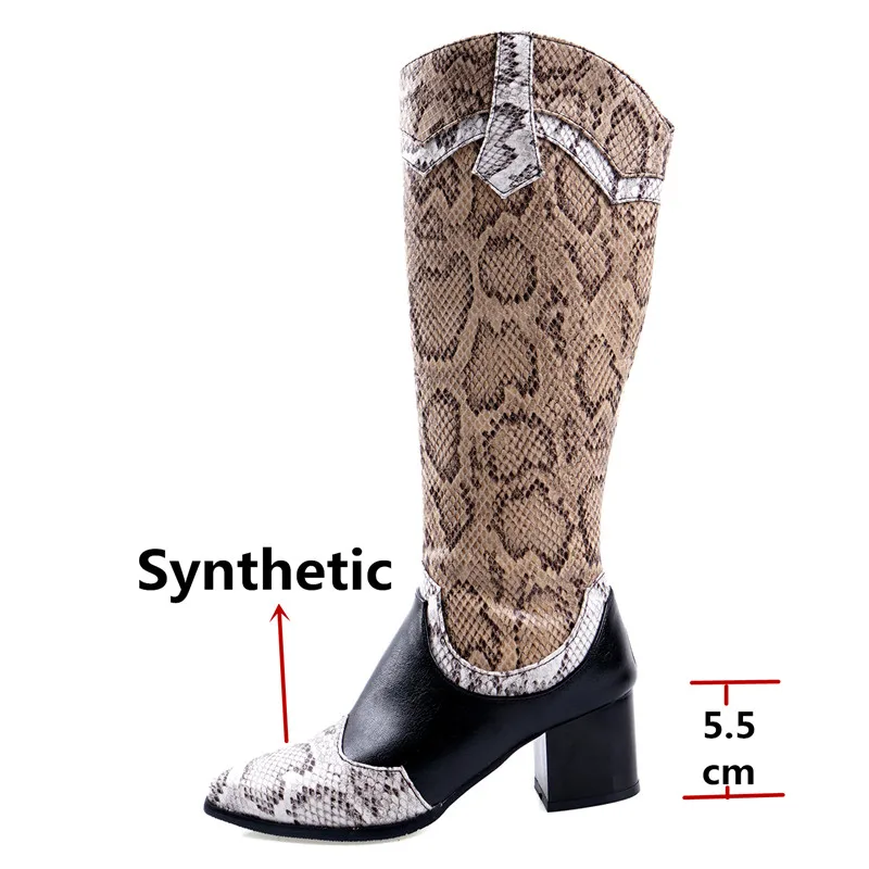 Женские сапоги до колена FEDONAS теплые в западном стиле с острым носком для танцев