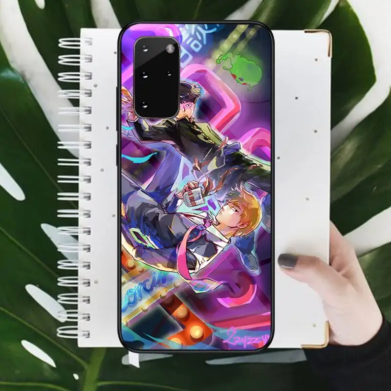 

Anime Mob Psycho 100 Black Phone Case For Samsung galaxy S 9 10 20 A 10 21 30 31 40 50 51 71 s note 20 j 4 2018 plus