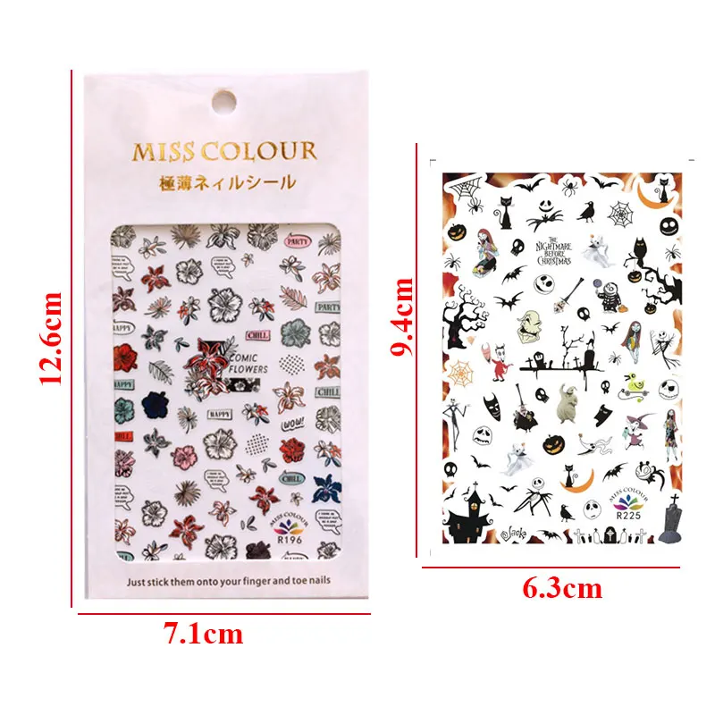 

Halloween Nail Art Sticker Pumpkin Decals 3D Nail Design Manicure Professional Tool New Fashion Manicure Materials For Nails