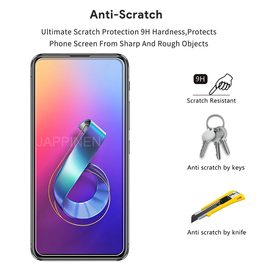 2 шт. закаленное стекло для Asus Zenfone 6 7 ROG Phone II 3 Strix ZS661KS ZS660KL ZS630KL ZS600KL защита