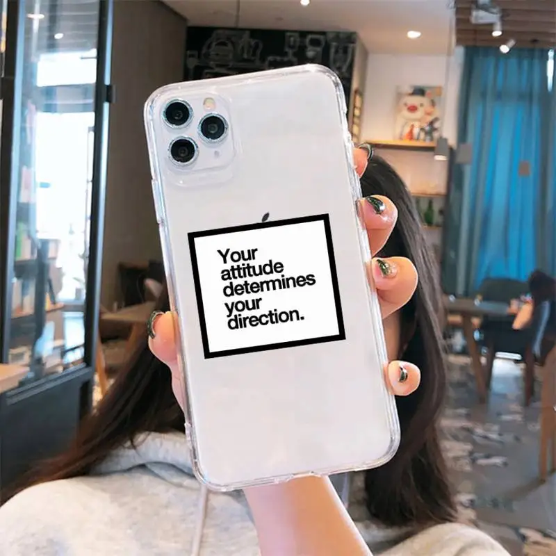 

Positive Good Vibe Happy Trust Funny Phone Case Transparent soft For iphone 5 5s 5c se 6 6s 7 8 11 12 plus mini x xs xr pro max