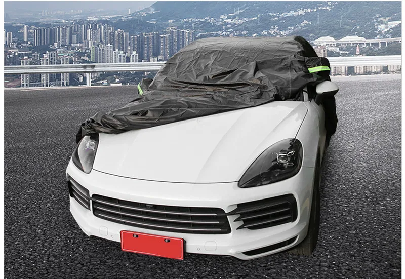 Черный Водонепроницаемый полный автомобильные чехлы для Porsche Cayenne, Macan, Panamera, 918 911 718 2011 2012 2013