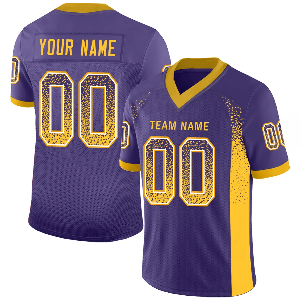 Customized Football Jersey Print Team Name/Number Personalized Design Stretch Football Game Breathable Jersey for Men/Lady/Kids