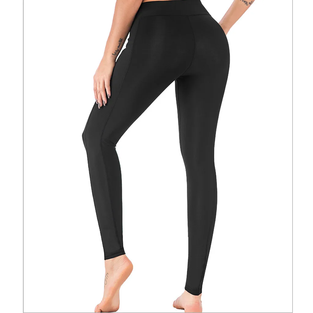 Брюки для йоги бесшовные леггинсы с карманами женские брюки контроля живота пуш