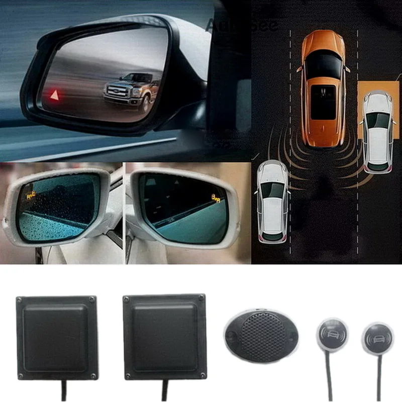 Car BSD Blind Point Lane Change Auxiliary System Spot Detection Microwave Sensor Motion Light Warning | Автомобили и мотоциклы