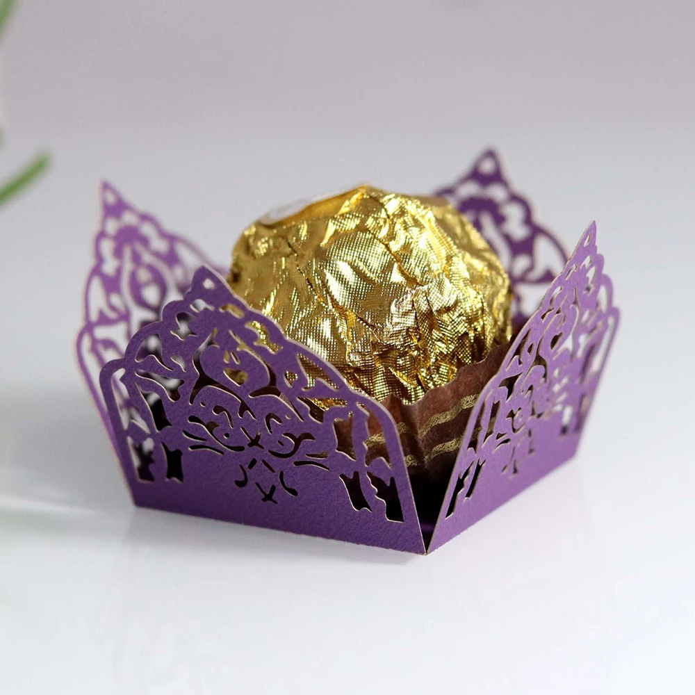 50 шт. лазерный полый шоколада Ferrero декоративная шкатулка Свадебные отмечание