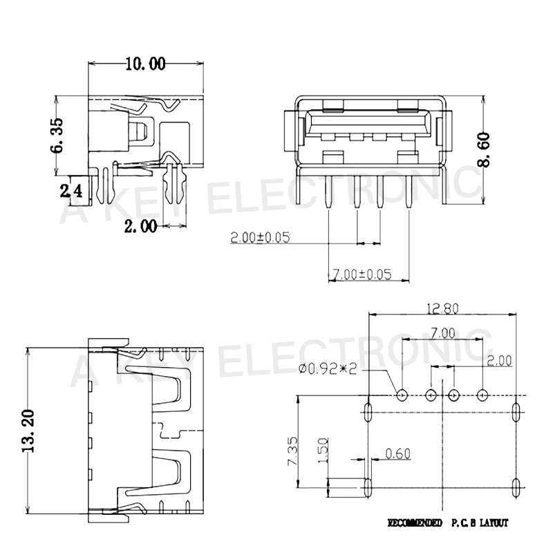 Фото 30 шт. HW-UAF-08 A/F-10.0 короткий 0-4 pin 6 3 H прямой край SMT Железный корпус черный клей usb 30 шт. HW-UAF-08 A/F-10.0 короткий 0-4 pin 6 3 H прямой край SMT Железный корпус черный клей usb